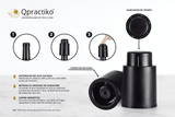 Tapón conservador de vino y bomba de vacío de Qpractiko